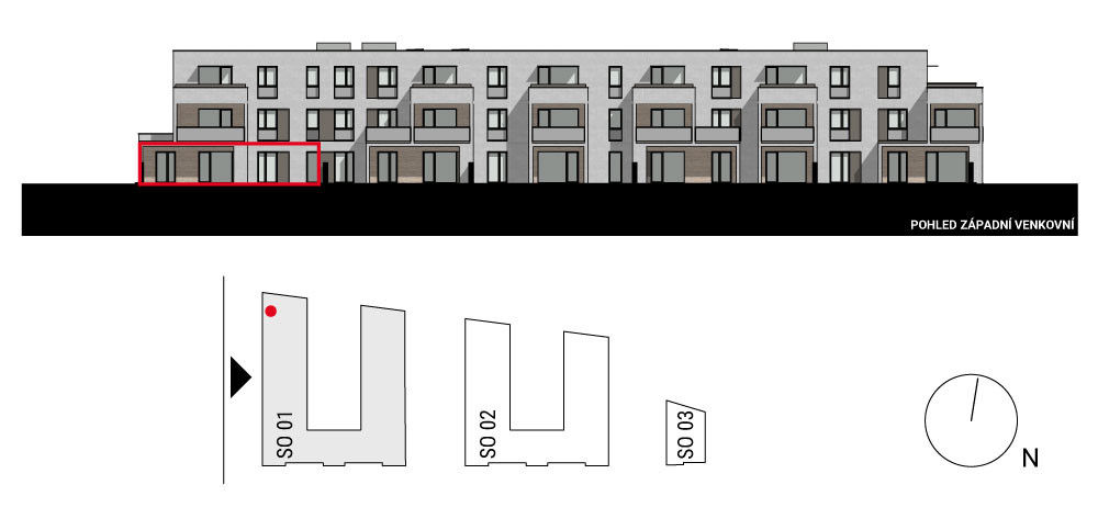 boční pohled na budovu