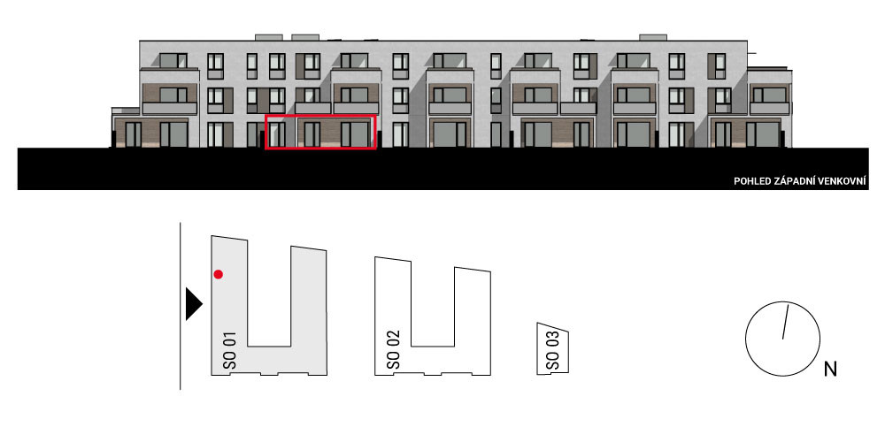 boční pohled na budovu