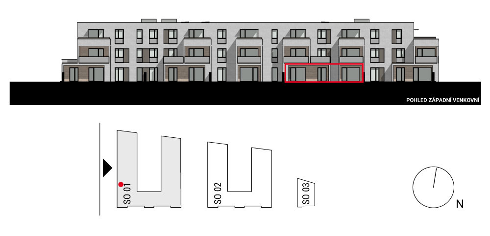 boční pohled na budovu