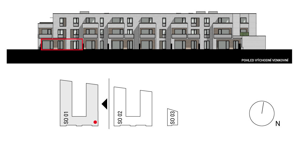 boční pohled na budovu