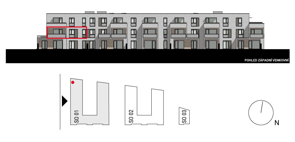 boční pohled na budovu