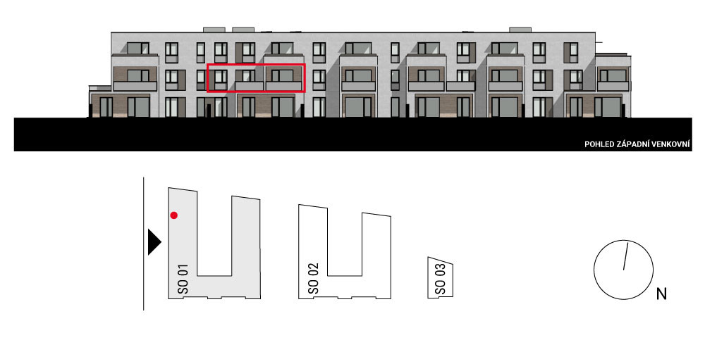 boční pohled na budovu