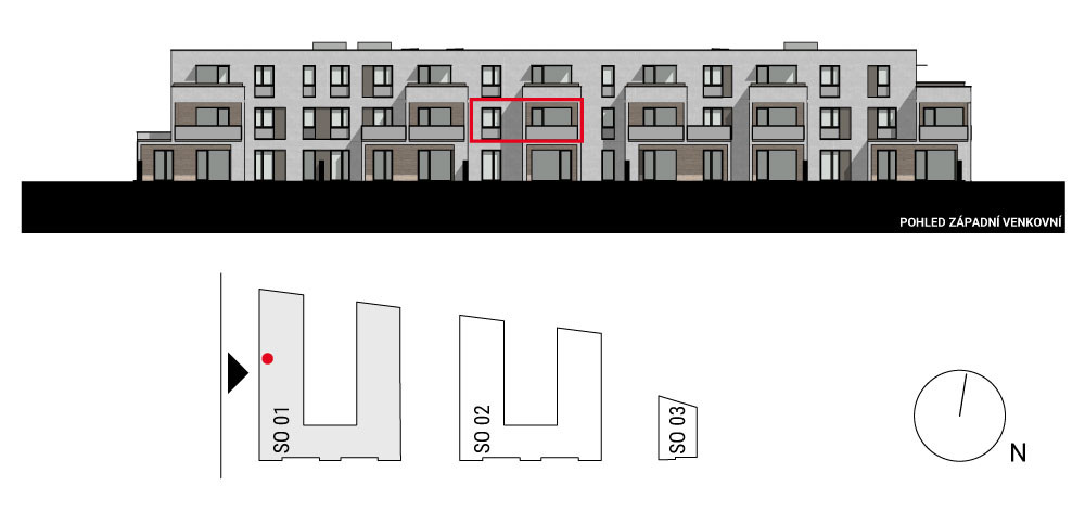 boční pohled na budovu