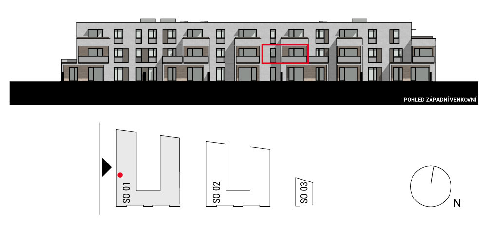 boční pohled na budovu