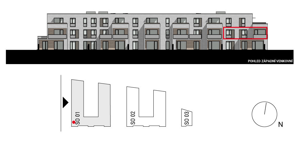 boční pohled na budovu