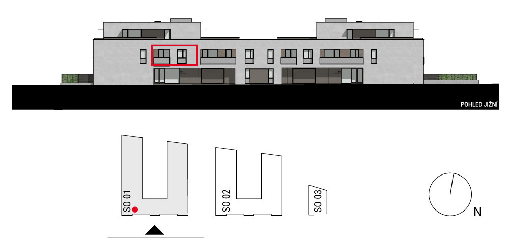 boční pohled na budovu