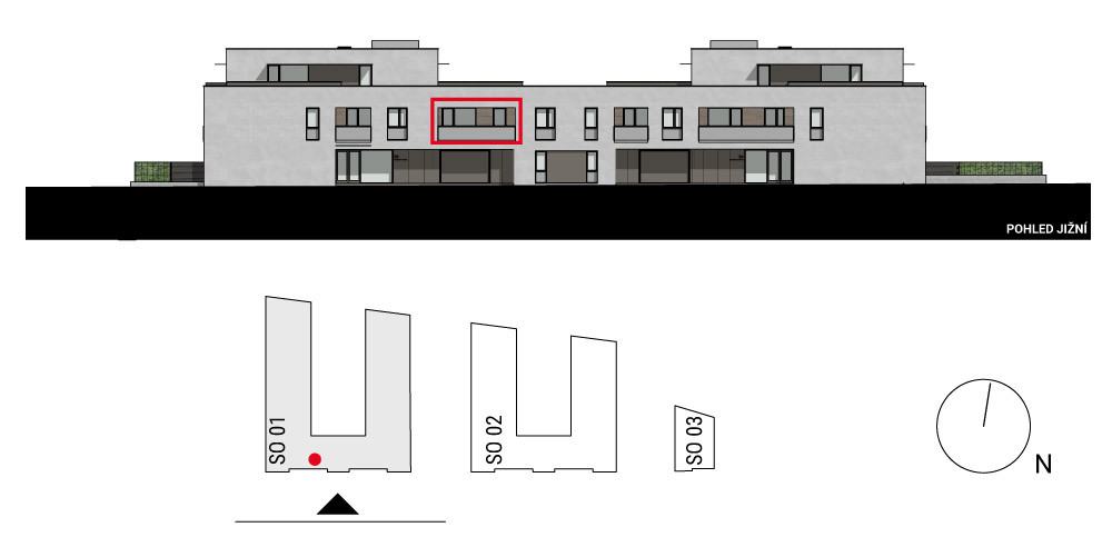 boční pohled na budovu