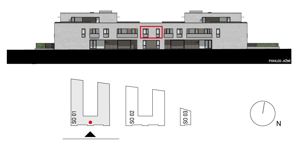 boční pohled na budovu
