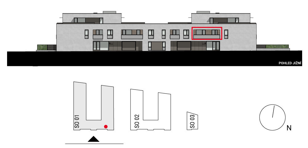 boční pohled na budovu