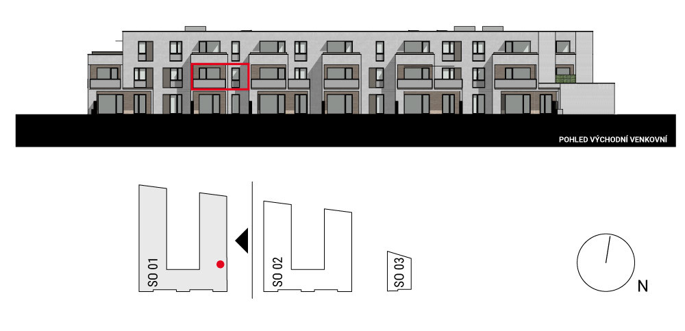 boční pohled na budovu