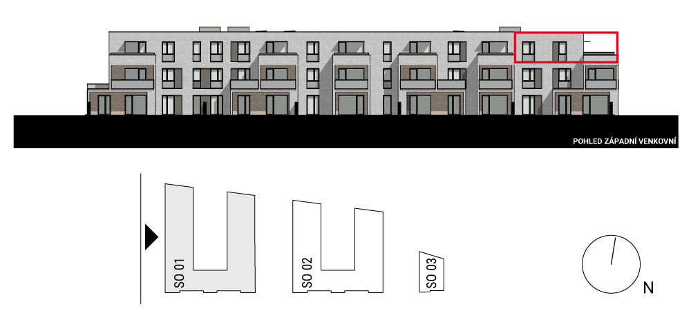 boční pohled na budovu