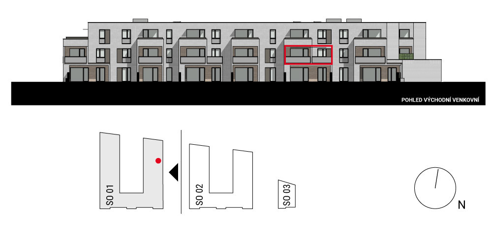 boční pohled na budovu