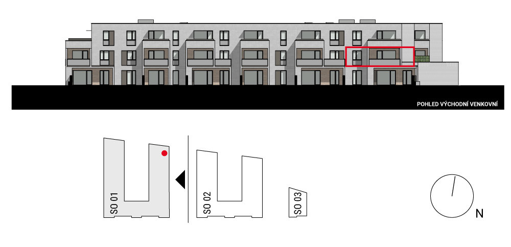 boční pohled na budovu