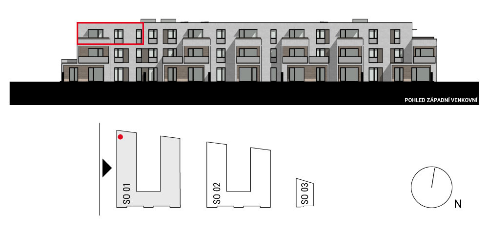 boční pohled na budovu