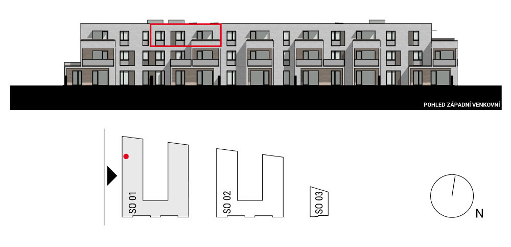 boční pohled na budovu