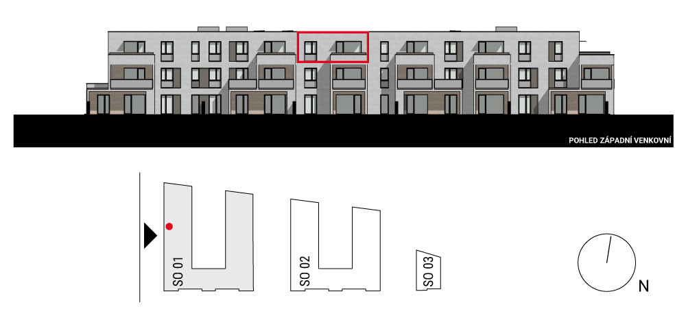 boční pohled na budovu