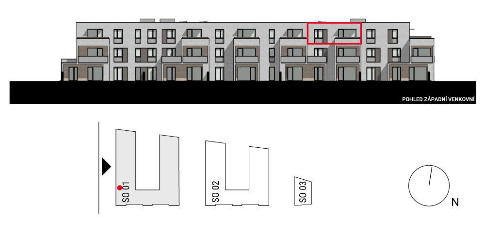 boční pohled na budovu