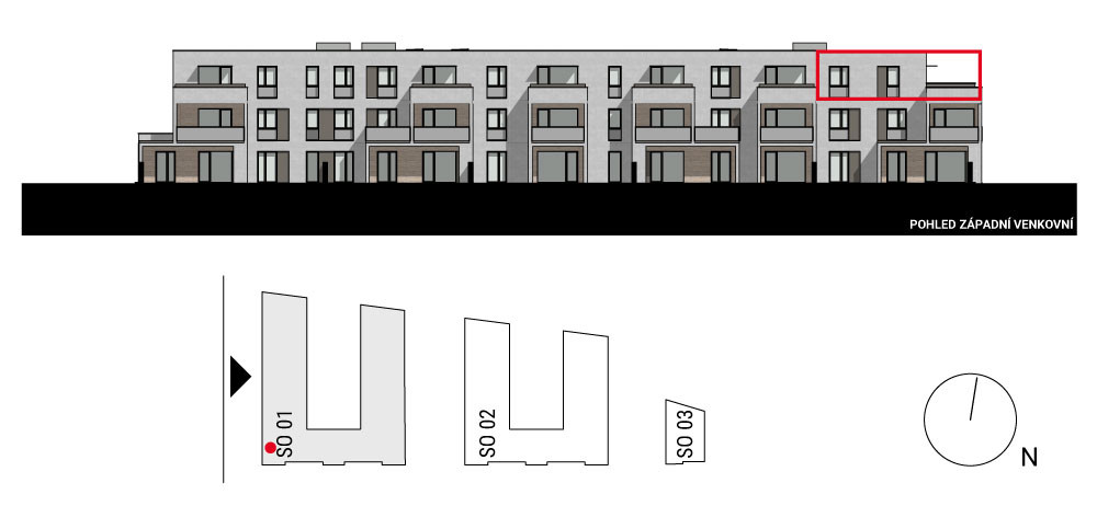 boční pohled na budovu