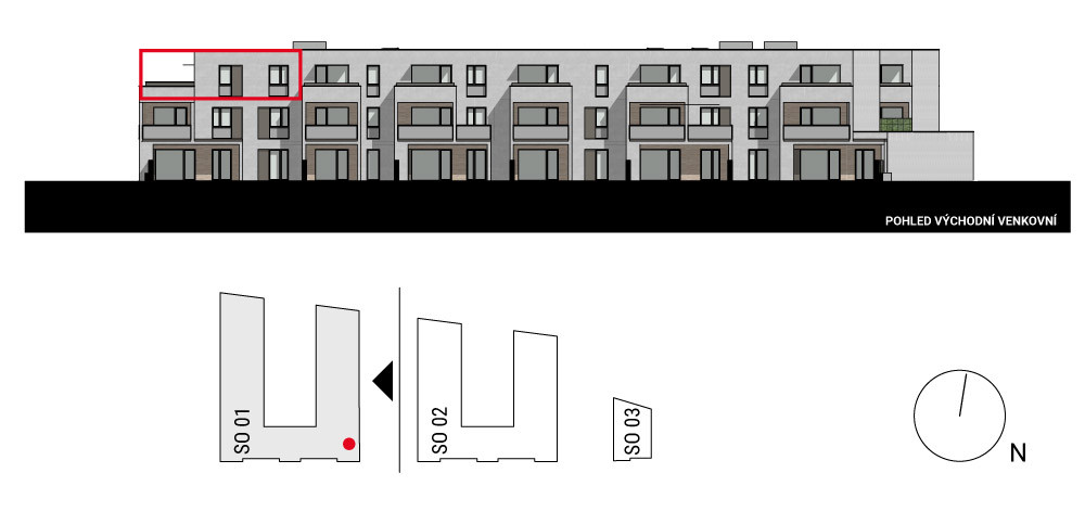 boční pohled na budovu