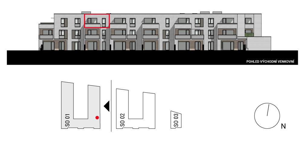 boční pohled na budovu