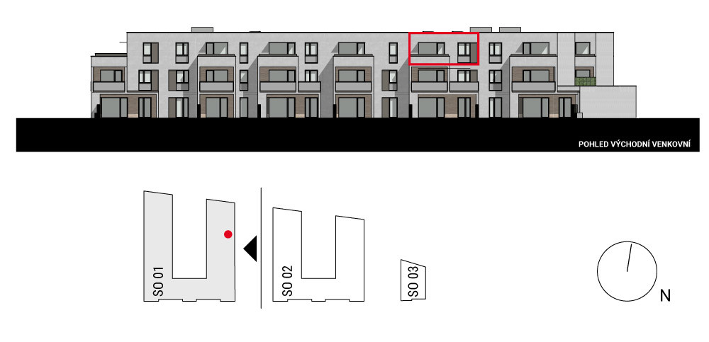 boční pohled na budovu