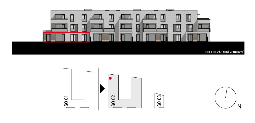 boční pohled na budovu