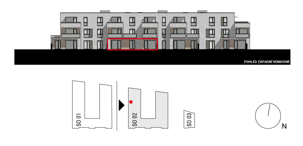 boční pohled na budovu