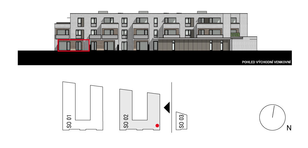 boční pohled na budovu