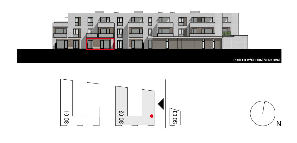 boční pohled na budovu