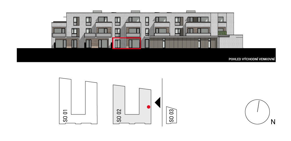 boční pohled na budovu