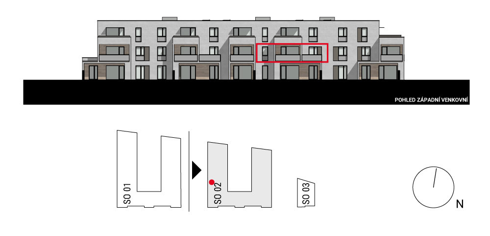 boční pohled na budovu