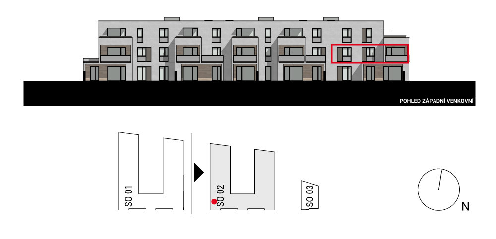 boční pohled na budovu