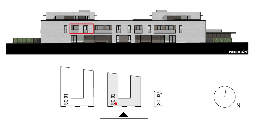 boční pohled na budovu