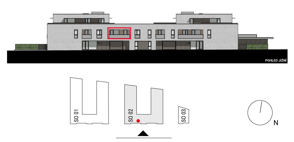 boční pohled na budovu