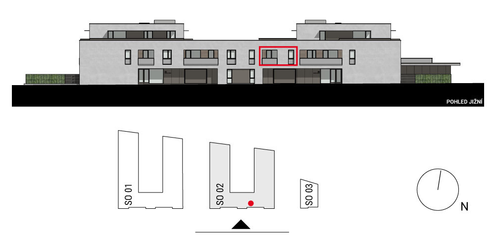 boční pohled na budovu