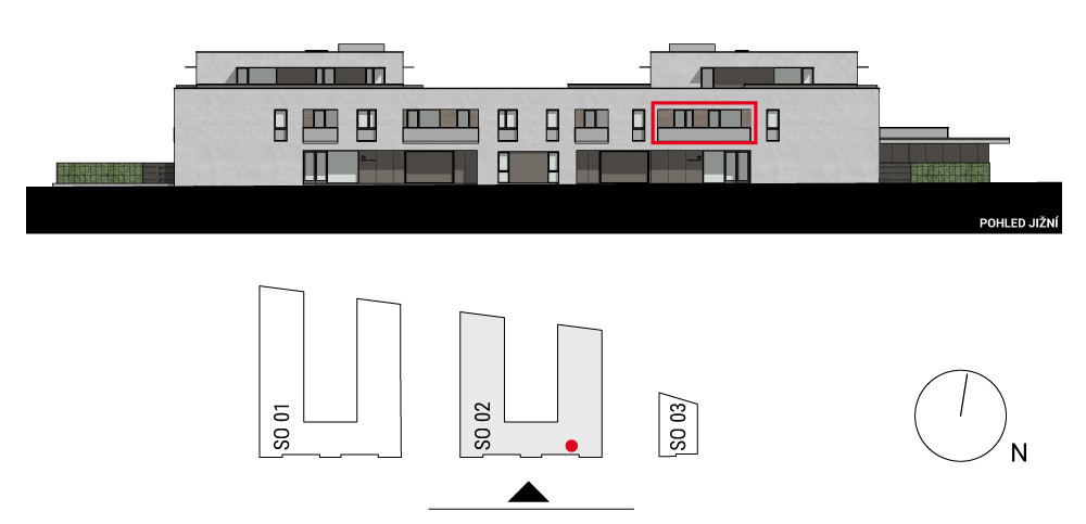 boční pohled na budovu