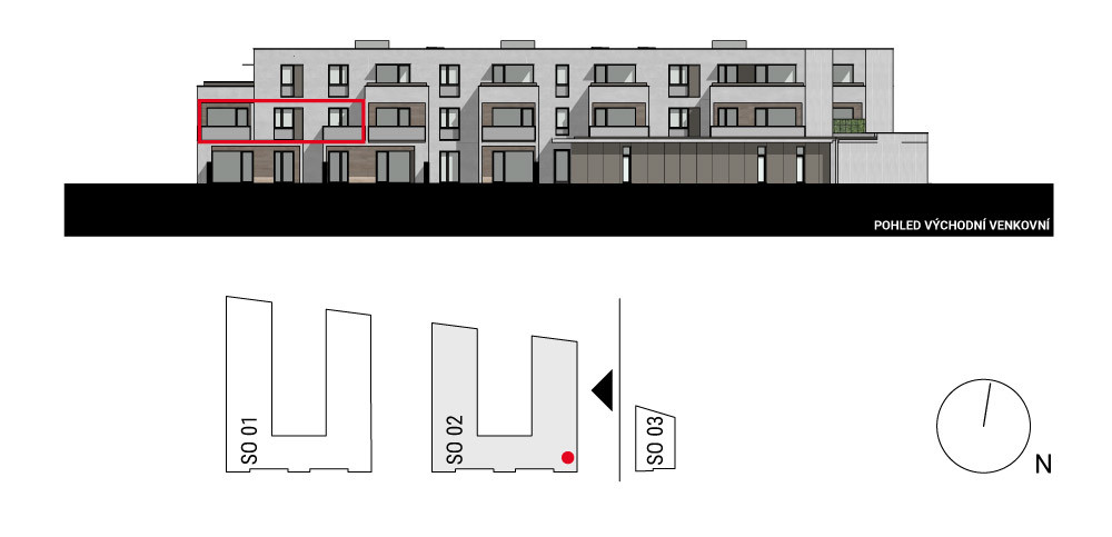 boční pohled na budovu