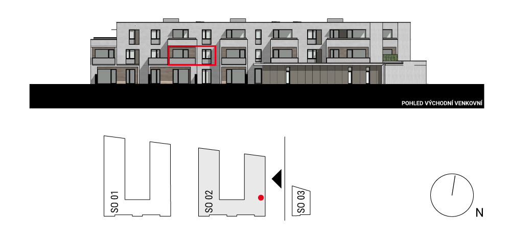 boční pohled na budovu