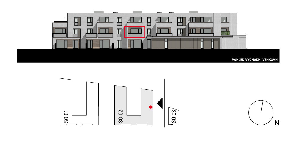 boční pohled na budovu