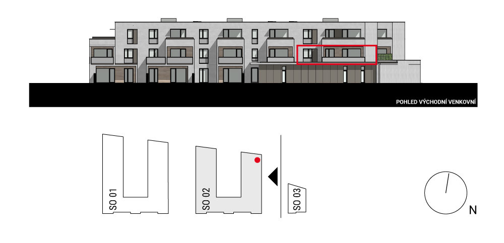 boční pohled na budovu