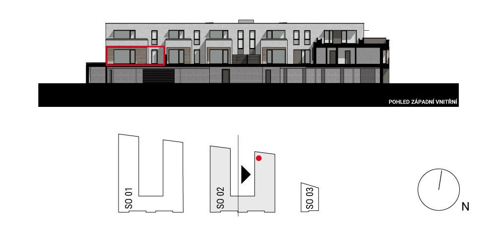 boční pohled na budovu