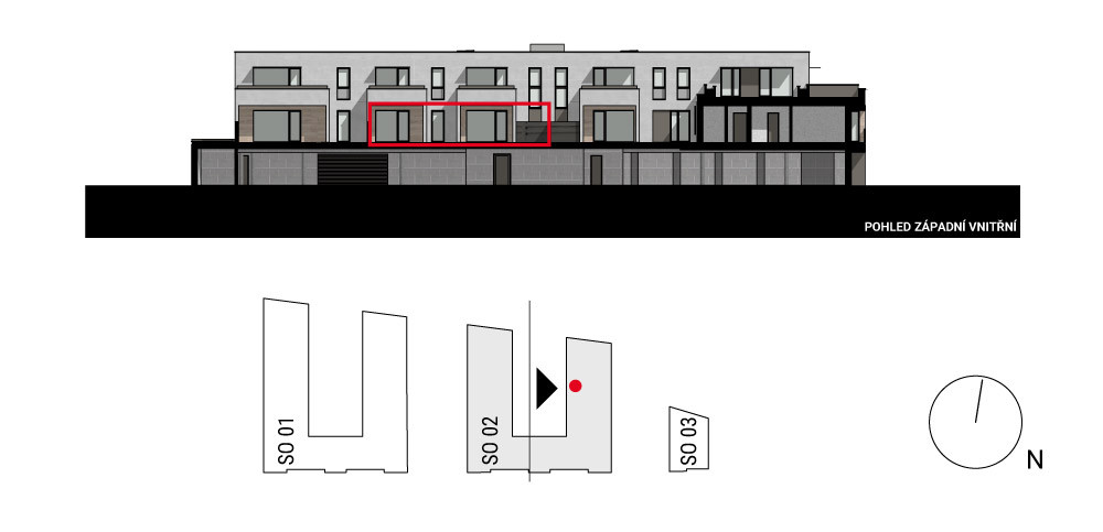 boční pohled na budovu