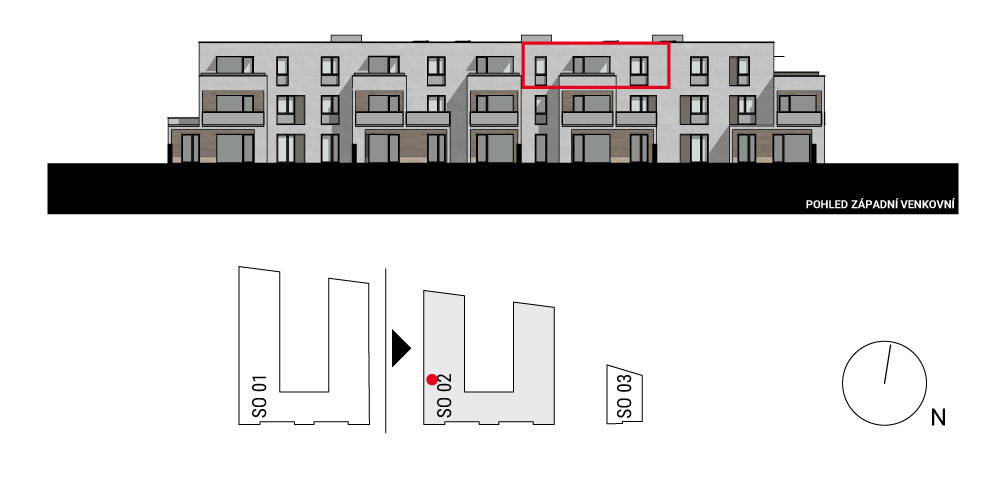 boční pohled na budovu