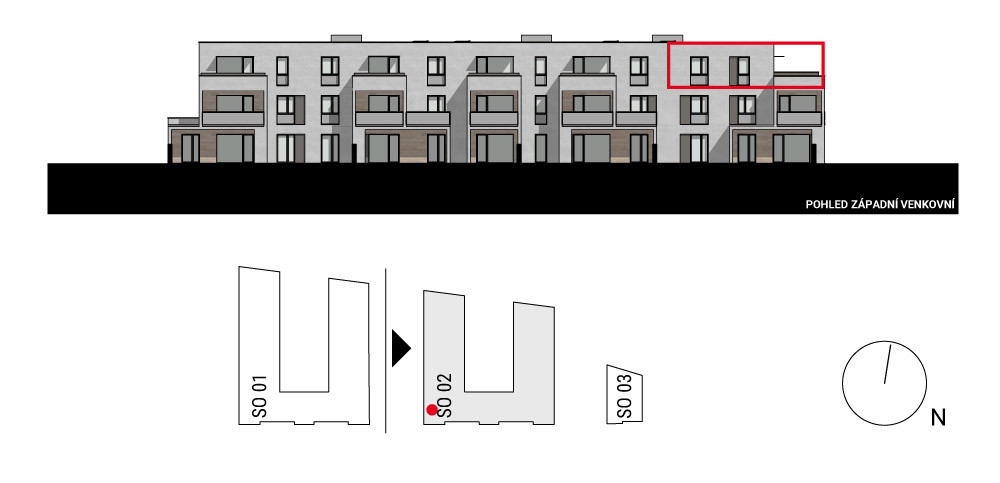 boční pohled na budovu