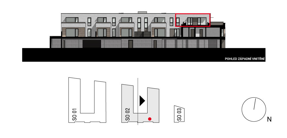 boční pohled na budovu