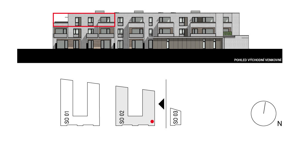 boční pohled na budovu