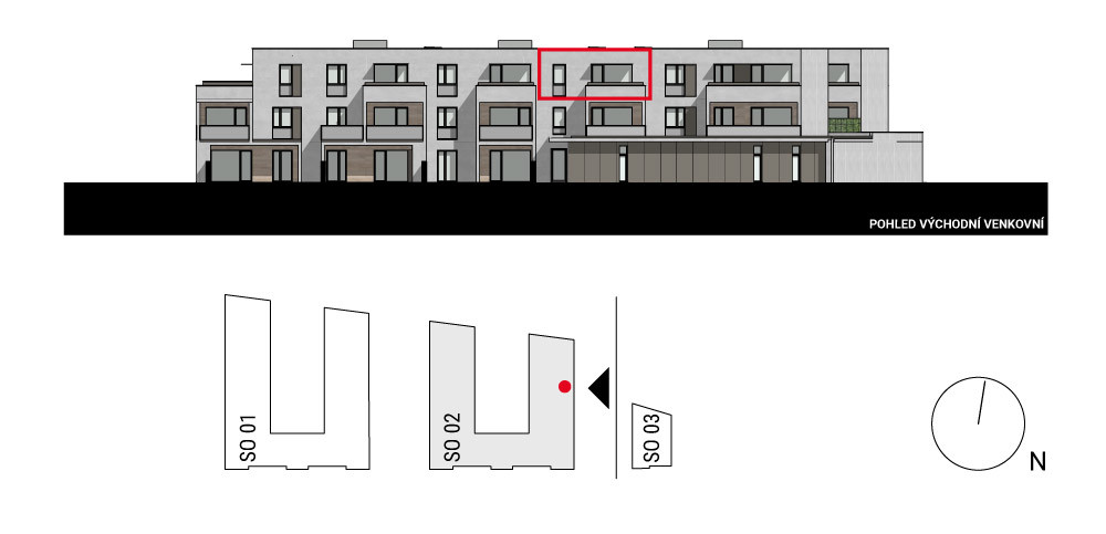 boční pohled na budovu