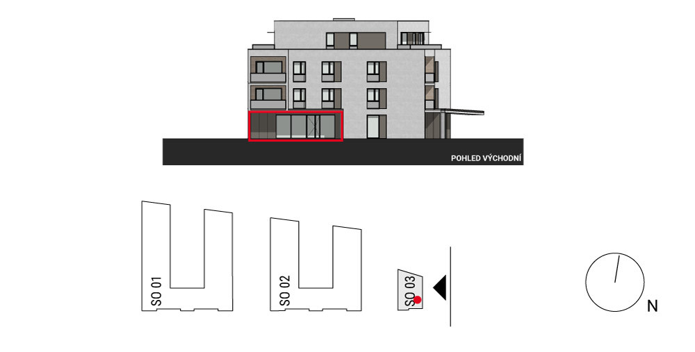 boční pohled na budovu