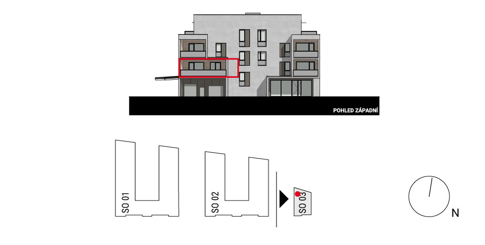 boční pohled na budovu