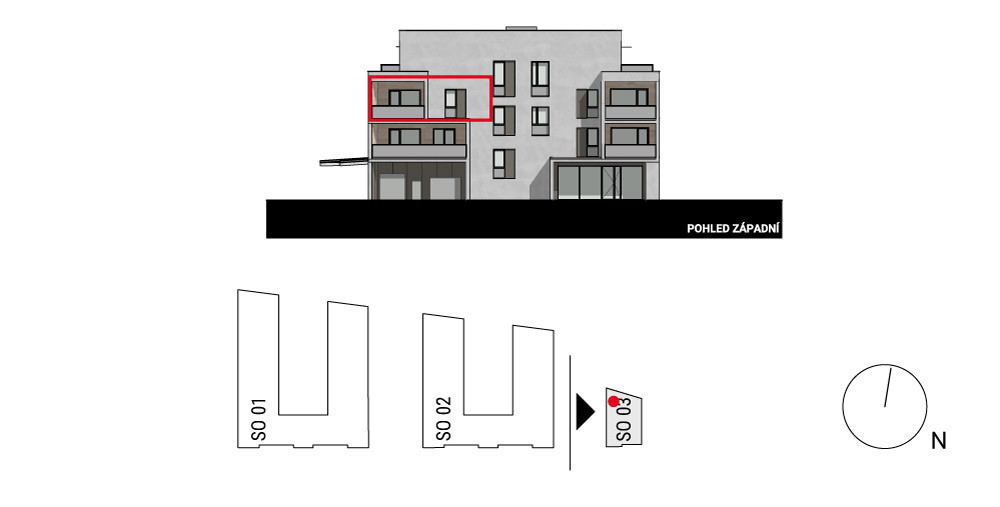 boční pohled na budovu